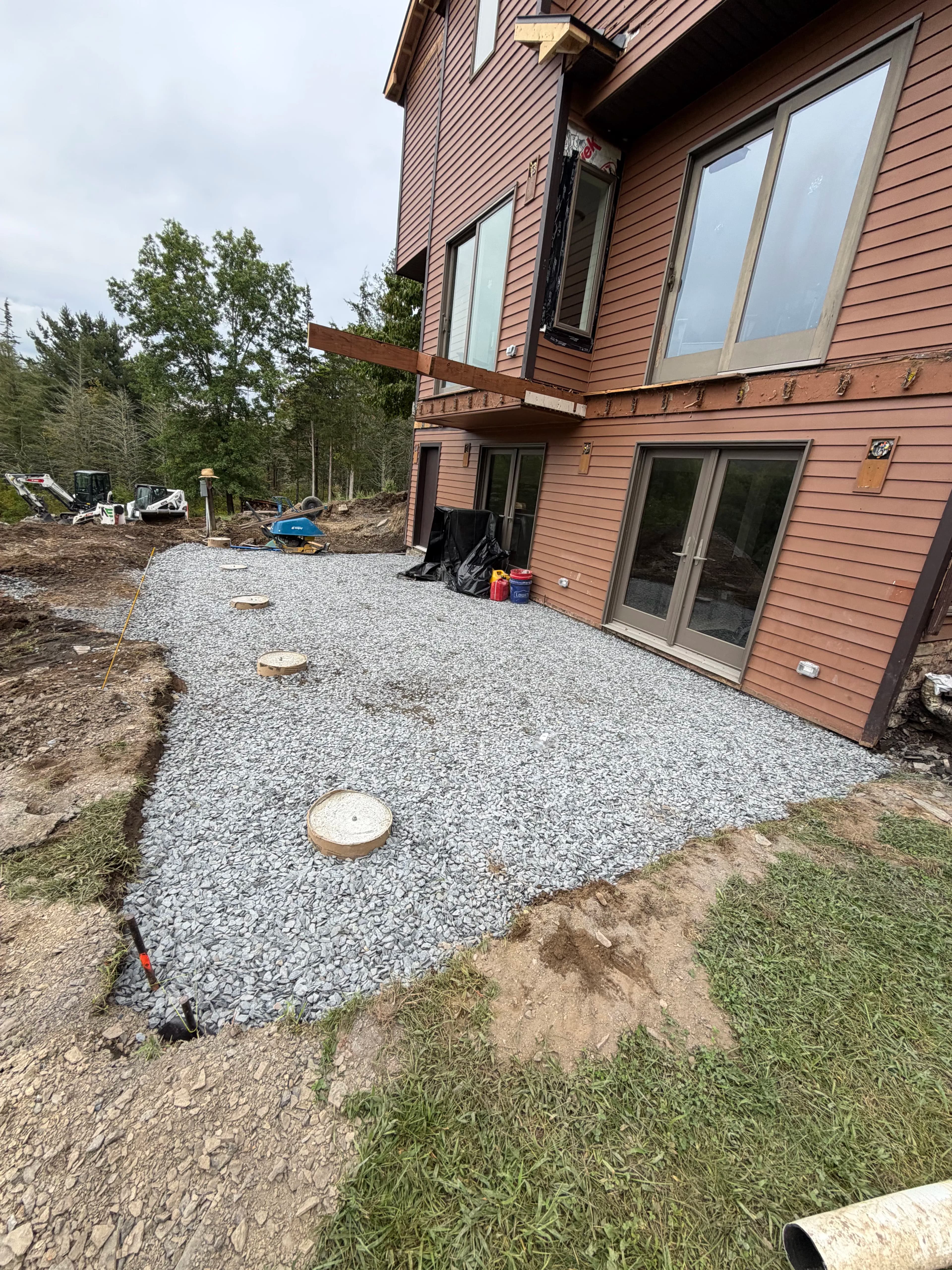 Project New Paltz Bluestone Patio Build in Progress image