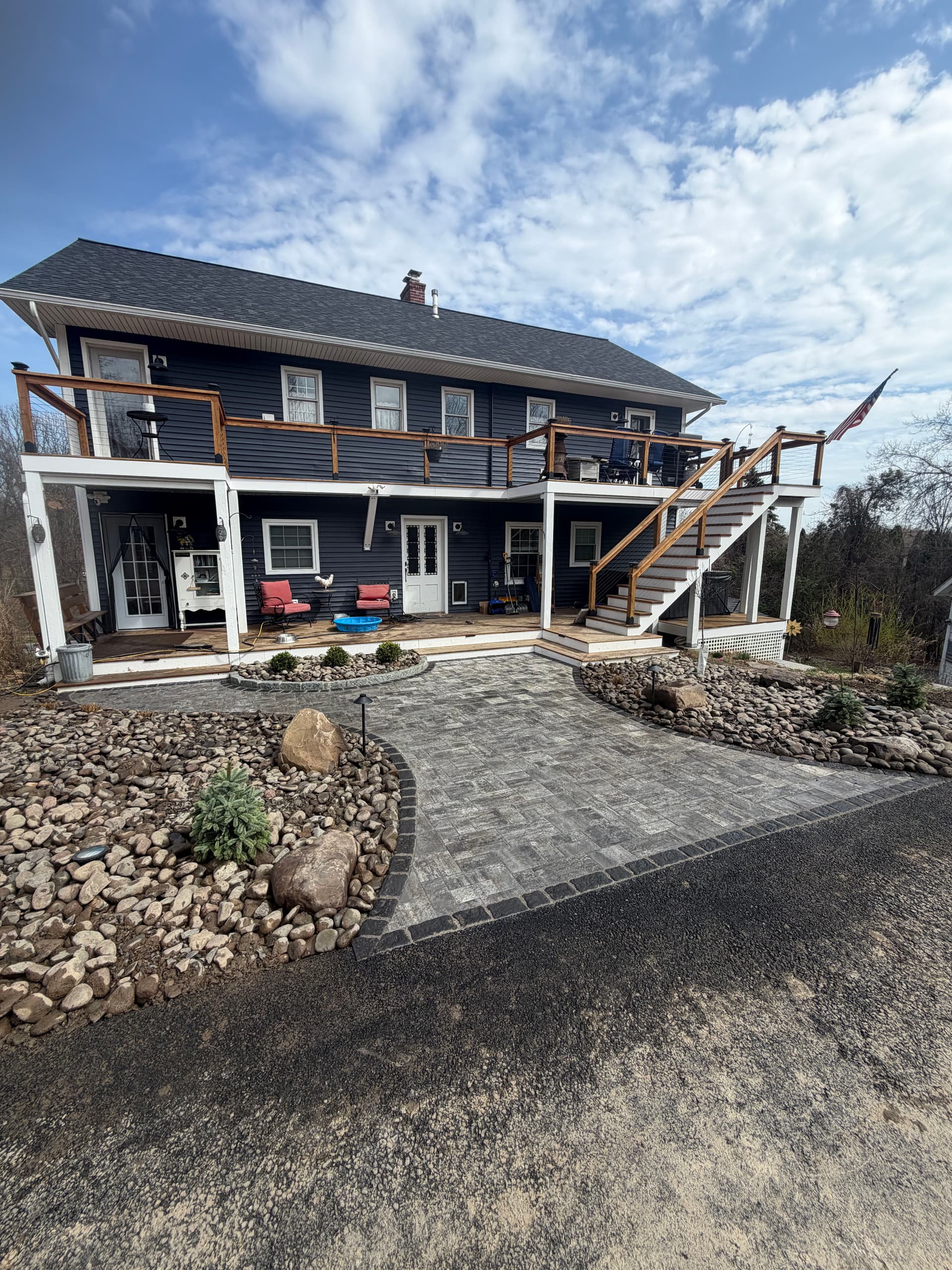 Gallery photos for Paver Patio and Landscape Design with Day-to-Night Curb Appeal: Image #1