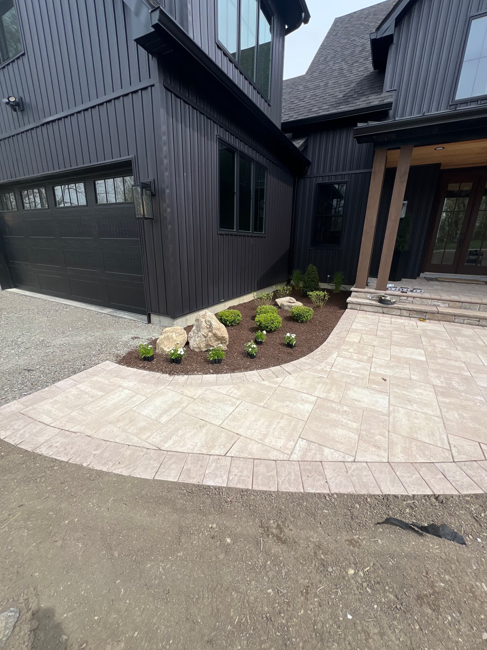 Gallery photos for New Build Landscaping Done Right - Plants, Mulch and Pavers: Image #3