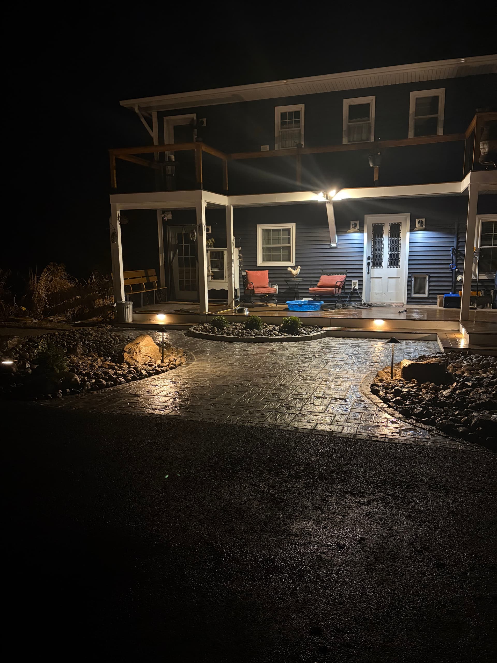 Gallery photos for Paver Patio and Landscape Design with Day-to-Night Curb Appeal: Image #2