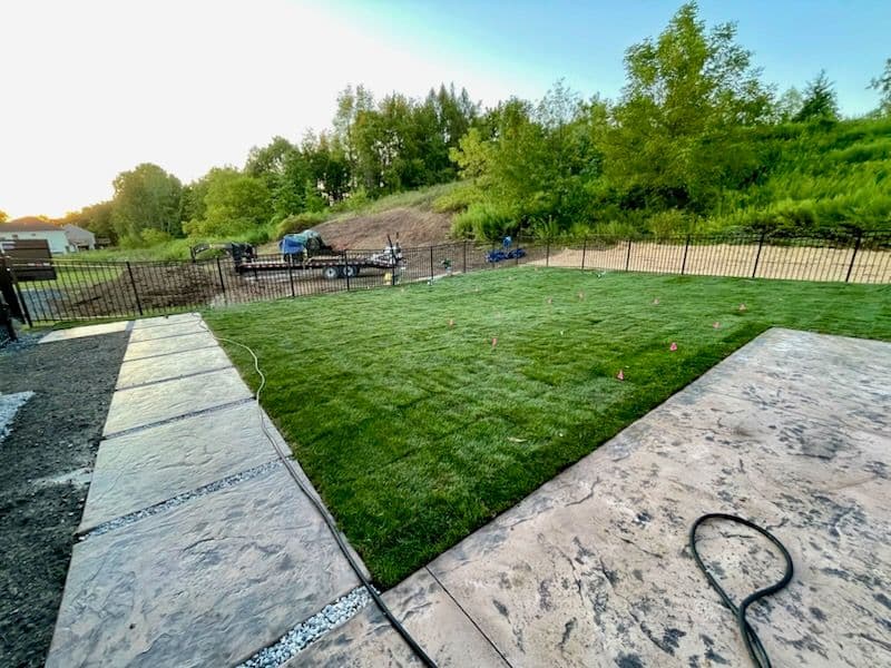 Gallery photos for Landscape Makeover with Fire Pit for Wedding: Image #1